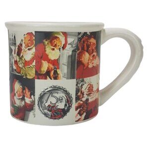 Vintage 2006 Coca Cola 75th Anniversary Mug Teacup Santa Claus Retro Collectible